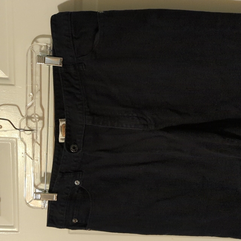 Talbots Black Denim Capris Size 14 Stretch Summer - Picture 2 of 10